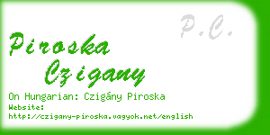 piroska czigany business card