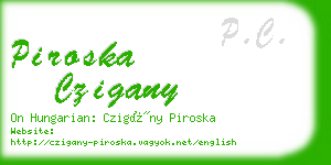 piroska czigany business card